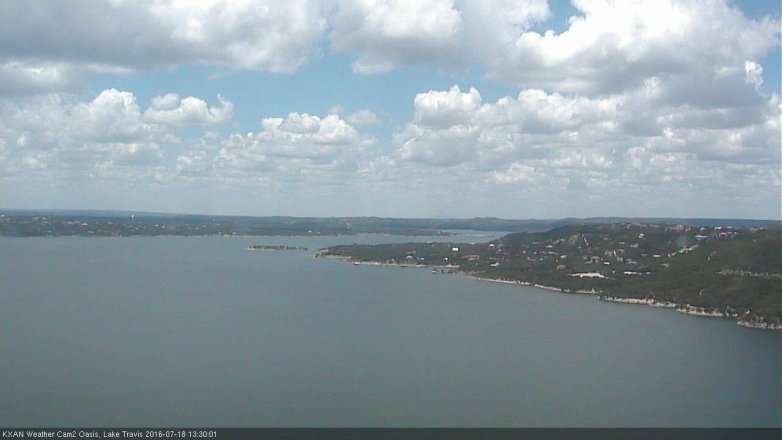Lake Travis webcam, July 18, 2016 12:50 PM CT