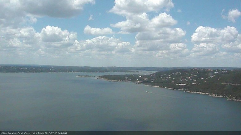 Lake Travis webcam, July 18, 2016 1:05 PM CT