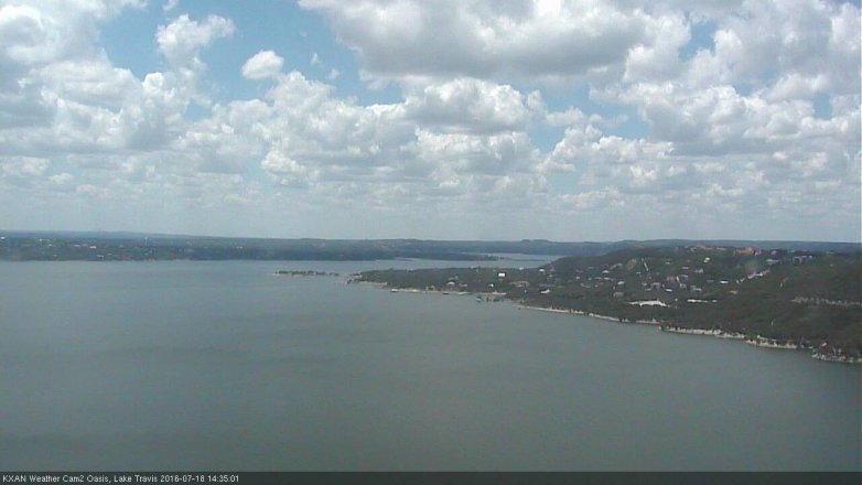 Lake Travis webcam, July 18, 2016 2:05 PM CT