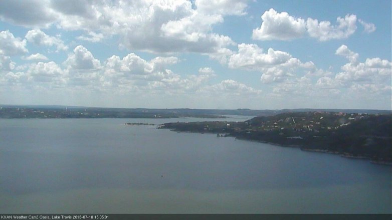 Lake Travis webcam, July 18, 2016 2:30 PM CT