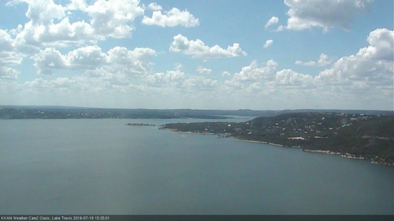 Lake Travis webcam, July 18, 2016 2:50 PM CT