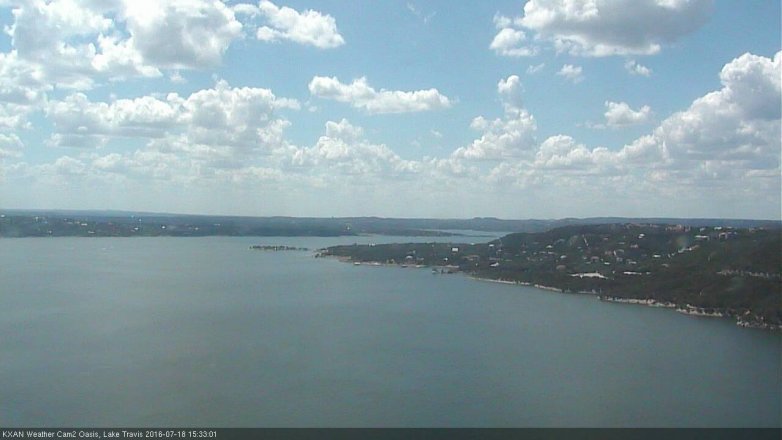 Lake Travis webcam, July 18, 2016 3:00 PM CT