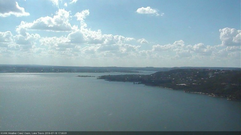Lake Travis webcam, July 18, 2016 4:05 PM CT