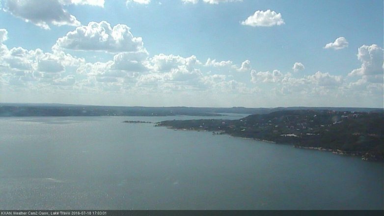 Lake Travis webcam, July 18, 2016 4:10 PM CT