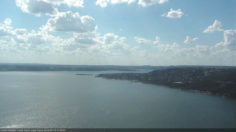 Lake Travis webcam, July 18, 2016 4:15 PM CT