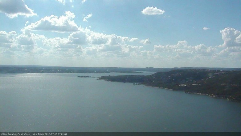 Lake Travis webcam, July 18, 2016 4:20 PM CT