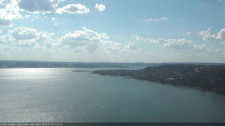 Lake Travis webcam, July 18, 2016 4:40 PM CT