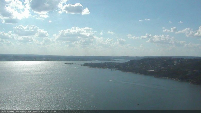 Lake Travis webcam, July 18, 2016 4:45 PM CT