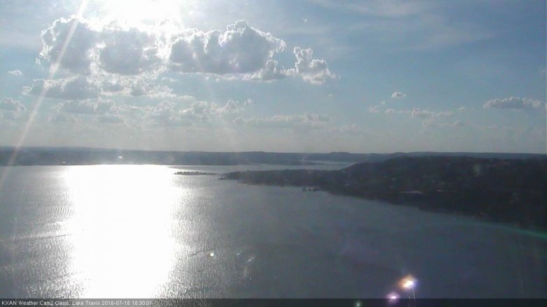 Lake Travis webcam, July 18, 2016 5:50 PM CT