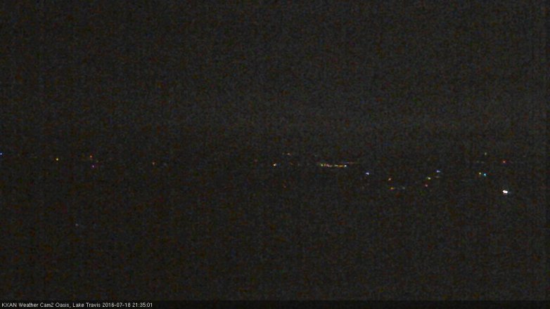 Lake Travis webcam, July 18, 2016 8:55 PM CT