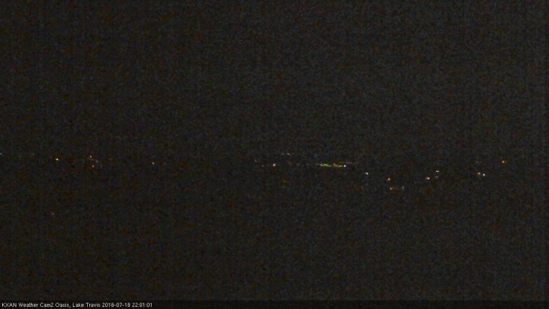 Lake Travis webcam, July 18, 2016 9:05 PM CT