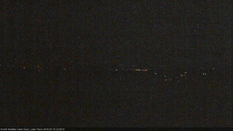 Lake Travis webcam, July 18, 2016 9:10 PM CT