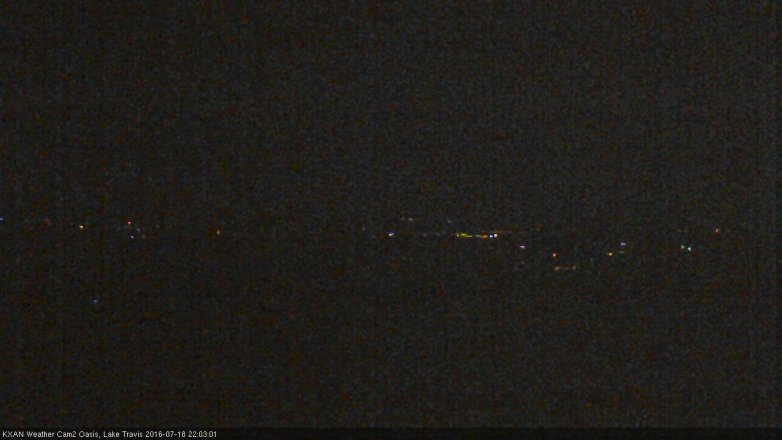 Lake Travis webcam, July 18, 2016 9:15 PM CT