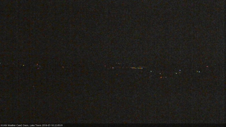 Lake Travis webcam, July 18, 2016 9:30 PM CT