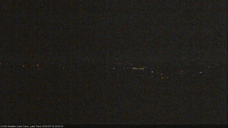 Lake Travis webcam, July 18, 2016 10:15 PM CT