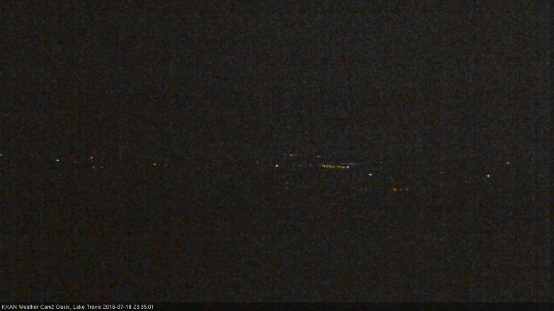 Lake Travis webcam, July 18, 2016 10:45 PM CT