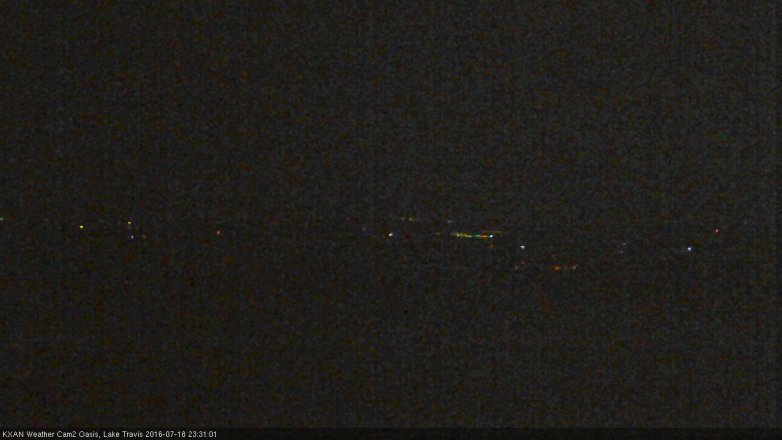 Lake Travis webcam, July 18, 2016 10:50 PM CT