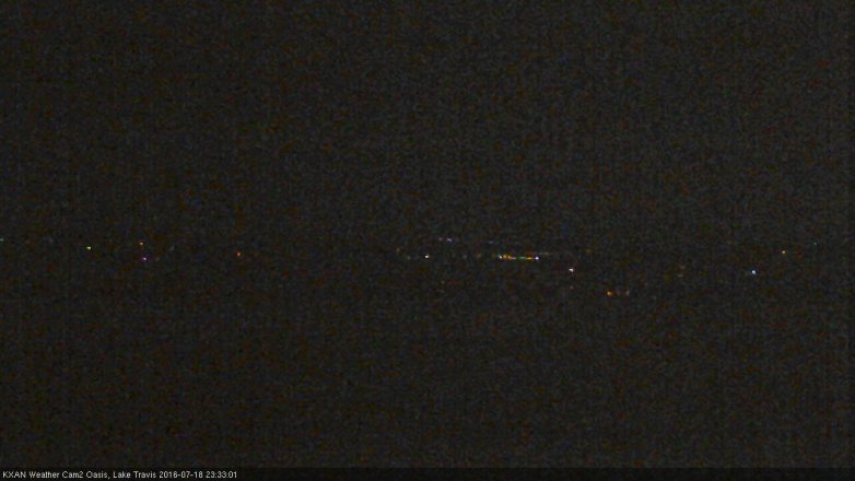 Lake Travis webcam, July 18, 2016 11:00 PM CT