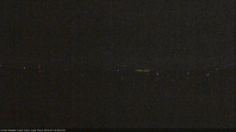 Lake Travis webcam, July 18, 2016 11:20 PM CT