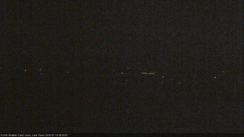 Lake Travis webcam, July 18, 2016 11:40 PM CT