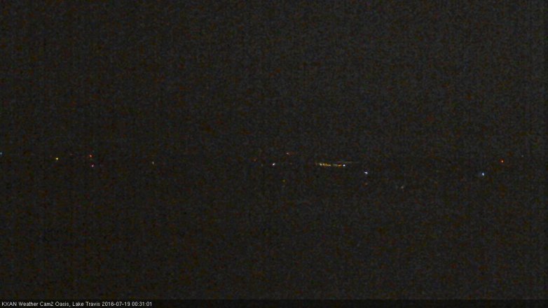 Lake Travis webcam, July 18, 2016 11:45 PM CT