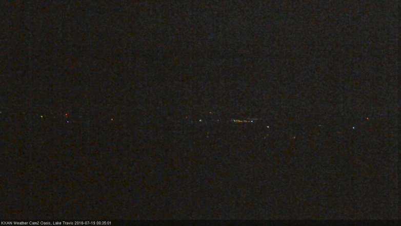 Lake Travis webcam, July 18, 2016 11:50 PM CT