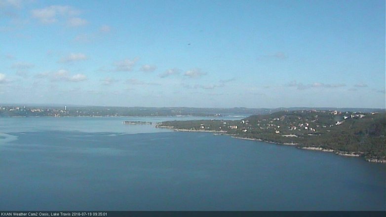 Lake Travis webcam, July 19, 2016 9:00 AM CT