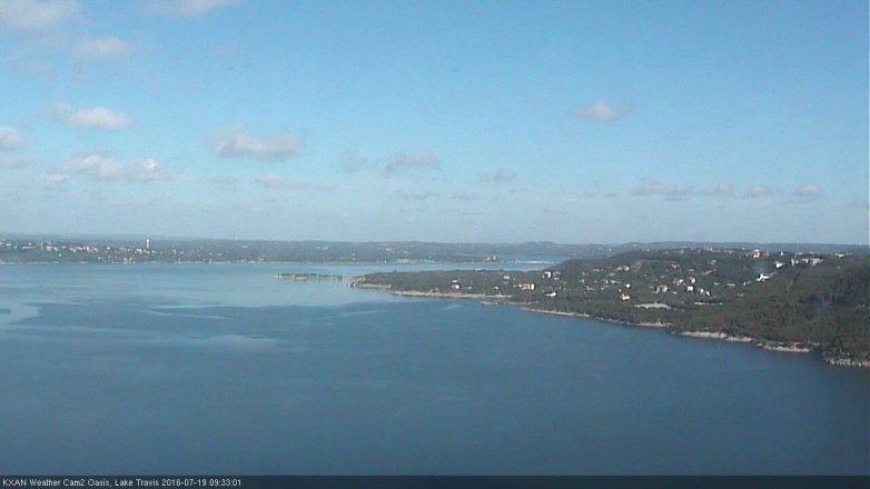 Lake Travis webcam, July 19, 2016 9:05 AM CT