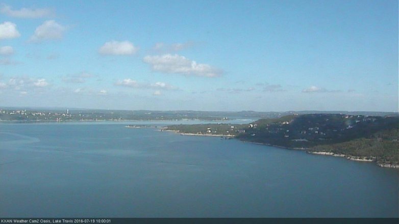 Lake Travis webcam, July 19, 2016 9:25 AM CT