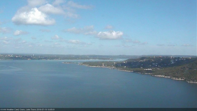 Lake Travis webcam, July 19, 2016 9:35 AM CT