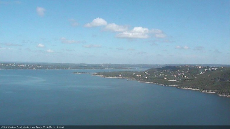 Lake Travis webcam, July 19, 2016 10:00 AM CT