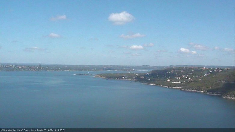 Lake Travis webcam, July 19, 2016 10:15 AM CT