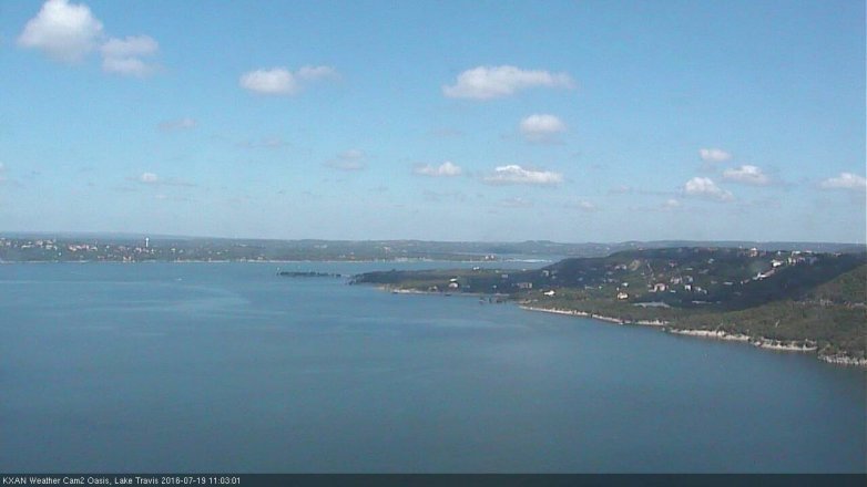 Lake Travis webcam, July 19, 2016 10:20 AM CT