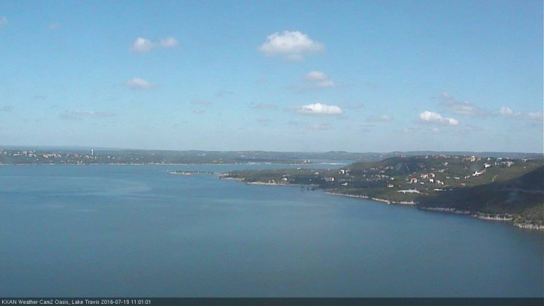 Lake Travis webcam, July 19, 2016 10:30 AM CT