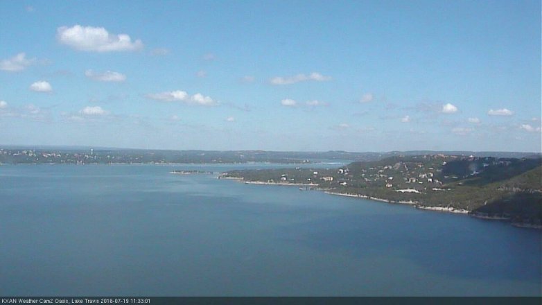 Lake Travis webcam, July 19, 2016 10:40 AM CT