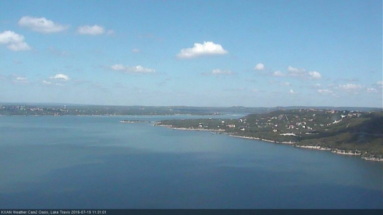 Lake Travis webcam, July 19, 2016 10:45 AM CT