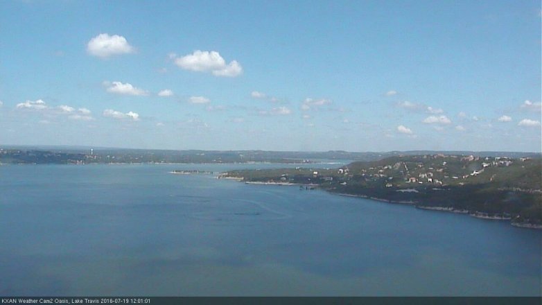 Lake Travis webcam, July 19, 2016 11:05 AM CT
