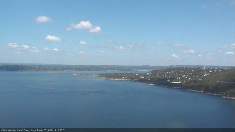 Lake Travis webcam, July 19, 2016 11:10 AM CT