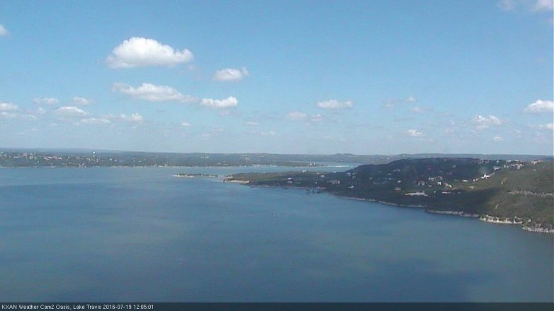 Lake Travis webcam, July 19, 2016 11:15 AM CT