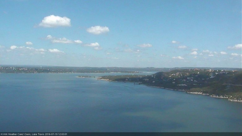 Lake Travis webcam, July 19, 2016 11:30 AM CT