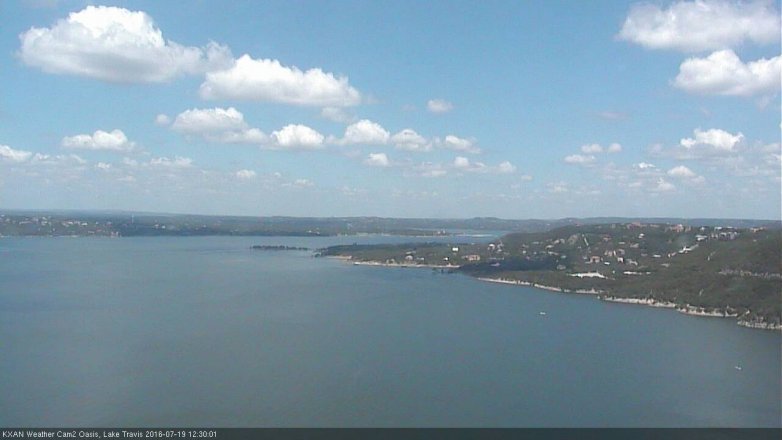 Lake Travis webcam, July 19, 2016 11:50 AM CT