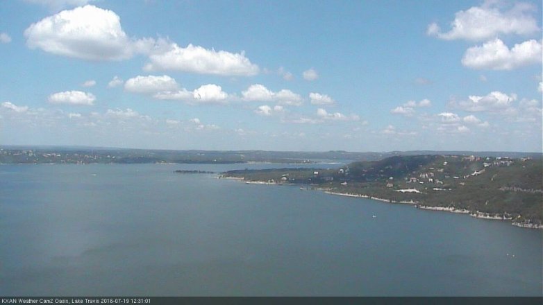 Lake Travis webcam, July 19, 2016 12:00 PM CT