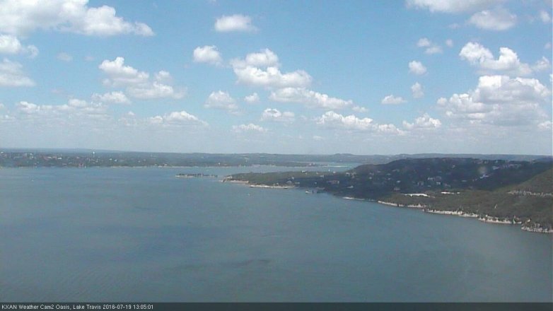 Lake Travis webcam, July 19, 2016 12:10 PM CT