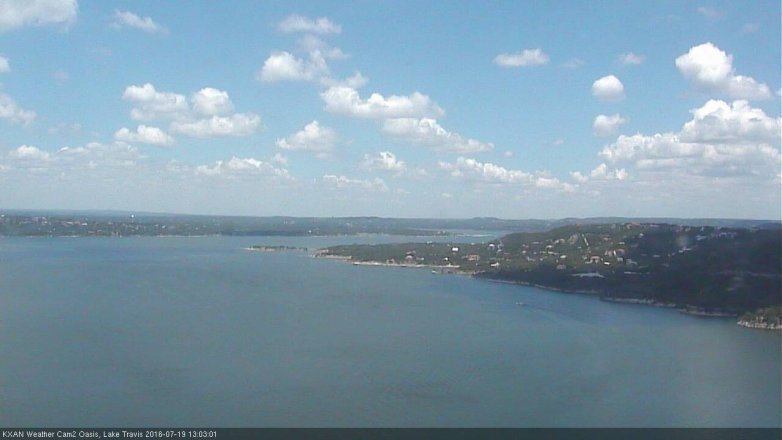 Lake Travis webcam, July 19, 2016 12:15 PM CT