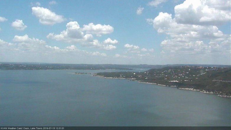 Lake Travis webcam, July 19, 2016 12:40 PM CT