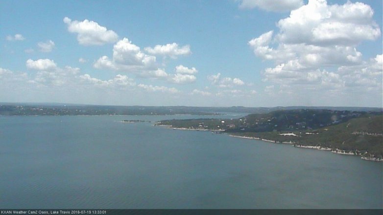 Lake Travis webcam, July 19, 2016 1:00 PM CT