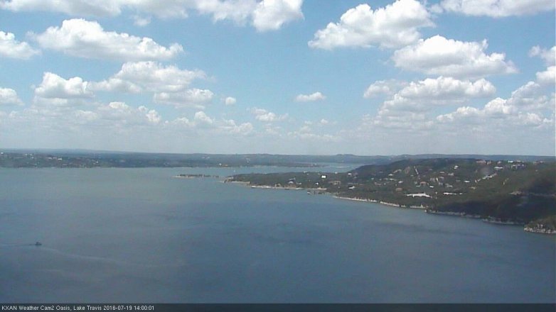 Lake Travis webcam, July 19, 2016 1:25 PM CT