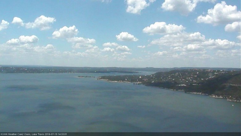 Lake Travis webcam, July 19, 2016 2:05 PM CT