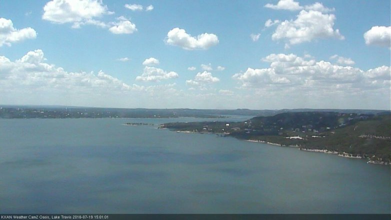 Lake Travis webcam, July 19, 2016 2:15 PM CT