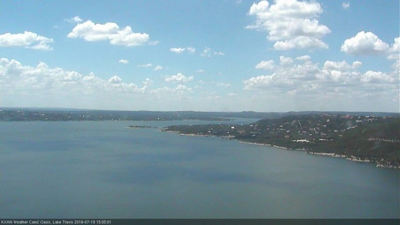Lake Travis webcam, July 19, 2016 2:30 PM CT